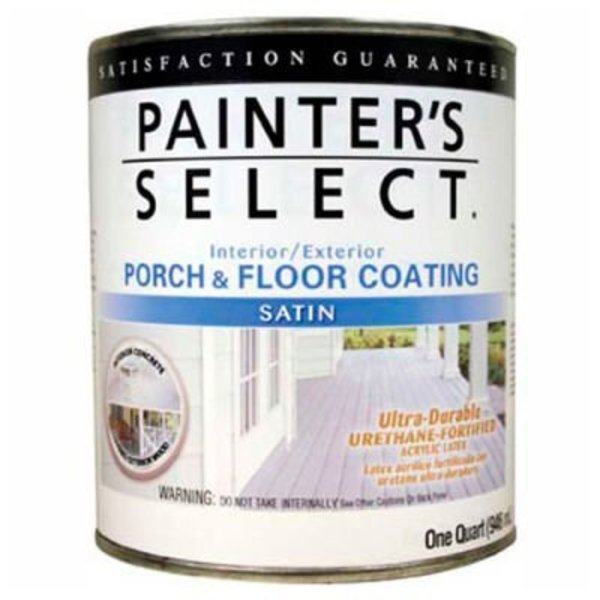 General Paint Painter's Select Urethane Fortified Satin Porch & Floor Coating, White, Quart - 112170